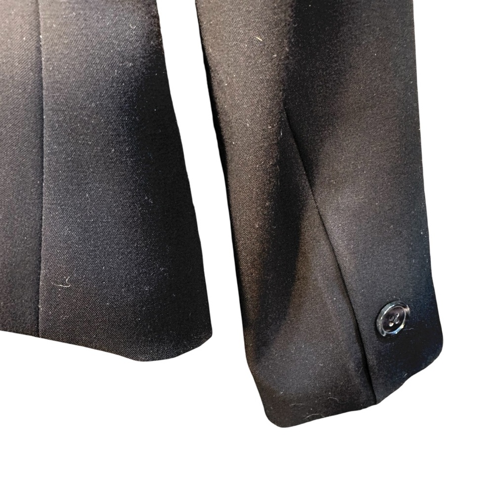 Rafaella Black Jacket Button Front Fitted Lined Long Sleeves Womens Size 10 - Picture 6 of 9